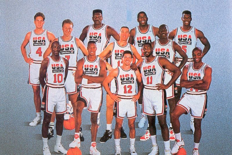 1992 US Men's Basketball - Dream Team - Michael Jordan Magic Johnson Larry Bird