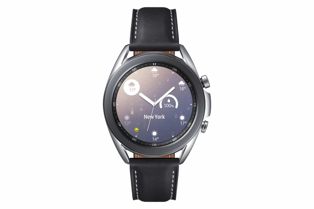 A clock in the middle of a watch