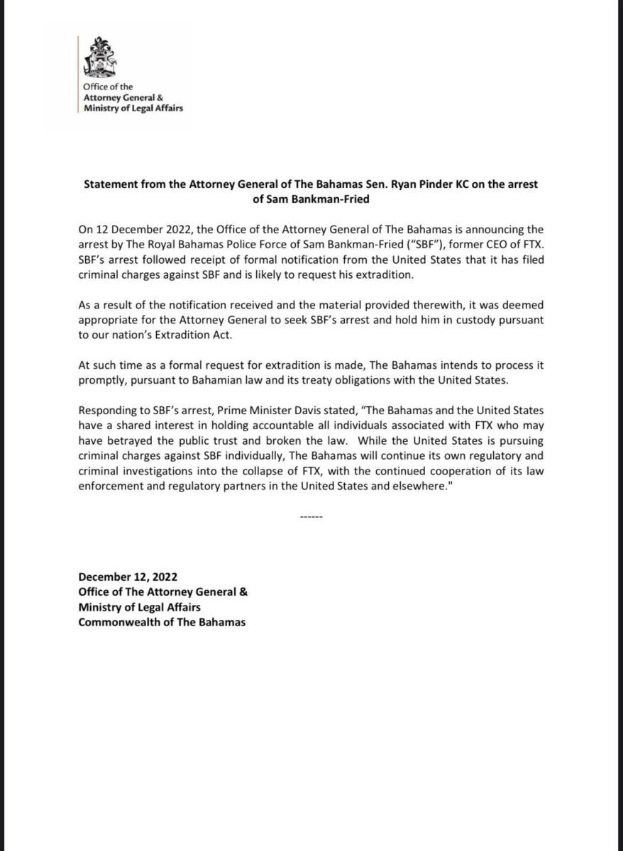 FTX's Sam Bankman-Fried Finally Arrested In The Bahamas