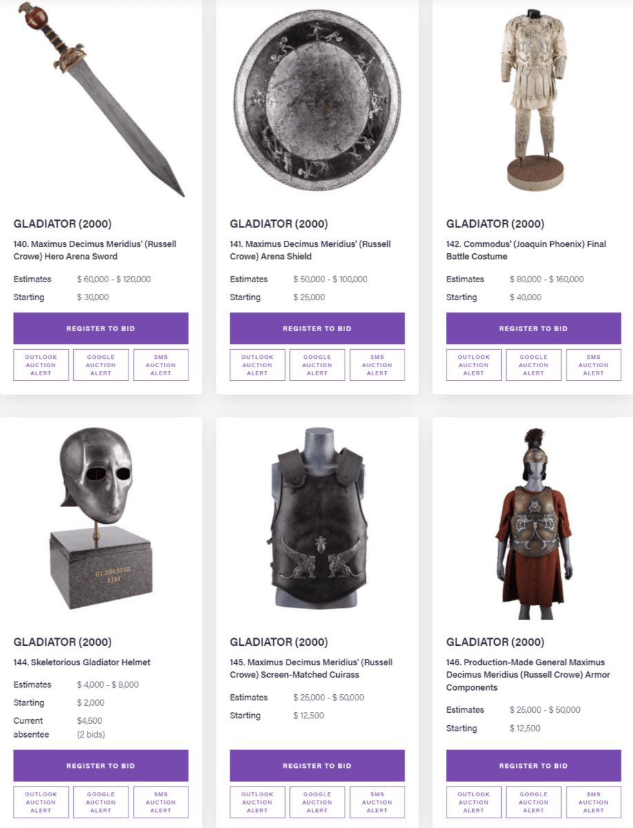 Russell Crowe's 'Gladiator' Armour & Sword Are Up For Grabs
Propstore Auction
