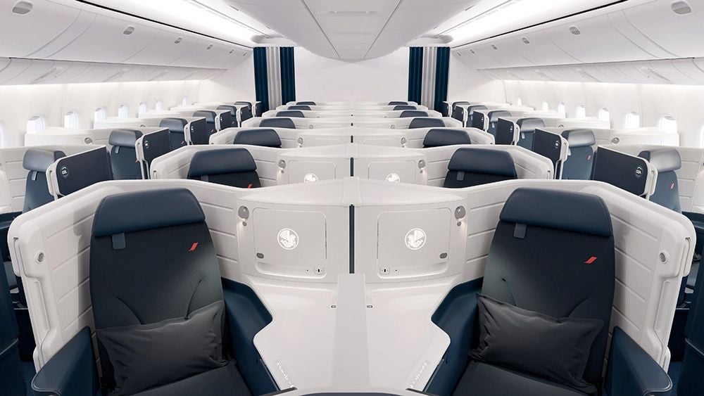 Air France's new business class will see each of the 48 seats come with their own sliding doors