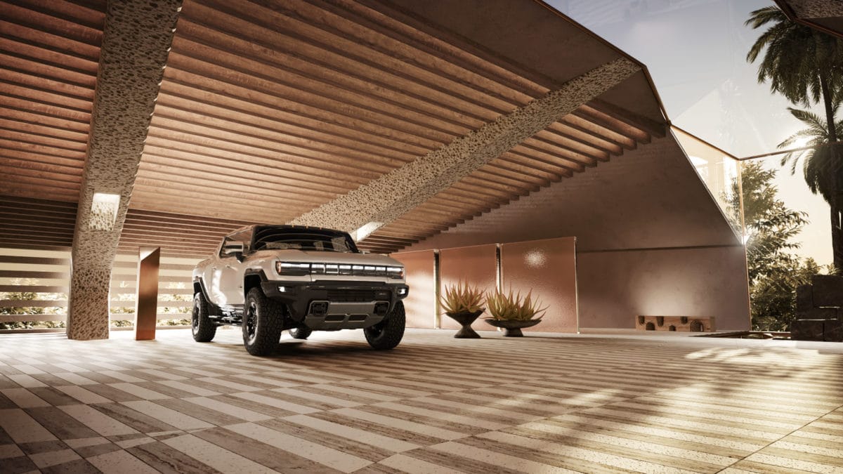 Kelly Wearstler Desert Garage concept hummer ev lebron james