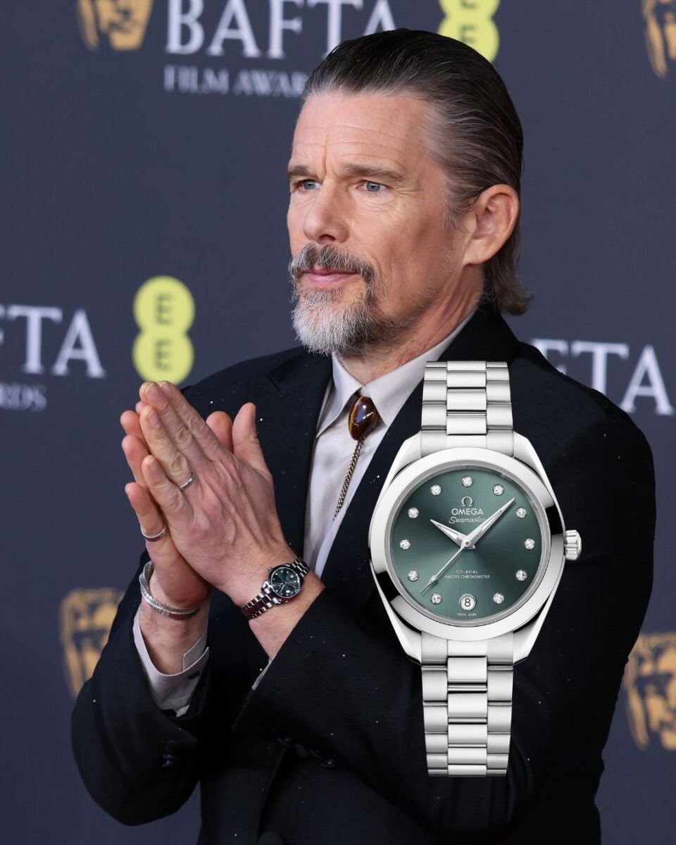 Ethan Hawke - Omega Seamaster Aqua Terra 150M 30mm bafta watches