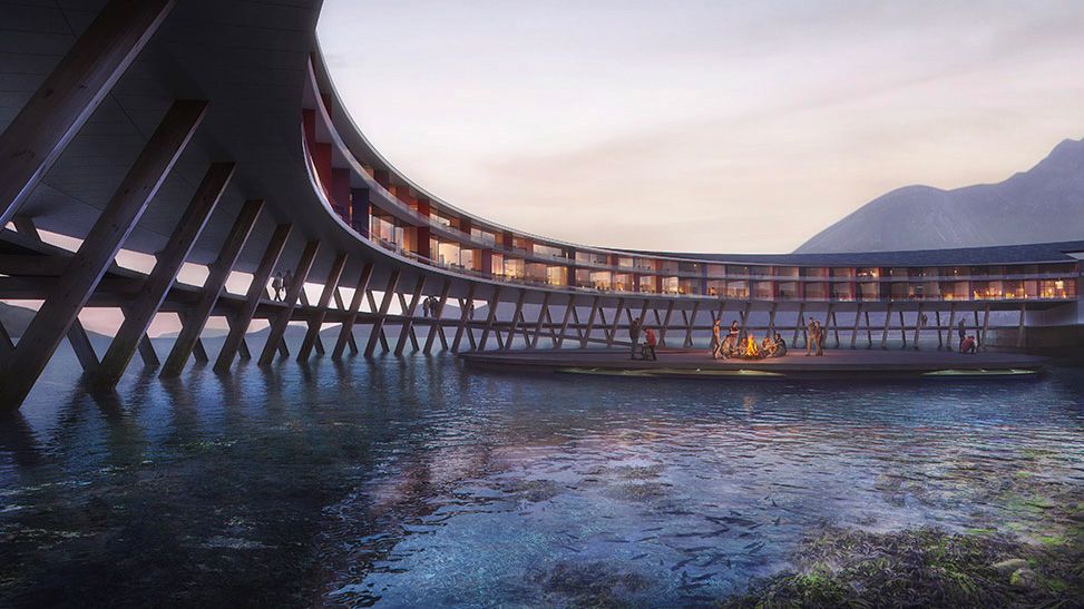 Six Senses Svart sports a unique circular design at the foot of Norway's second largest glacier