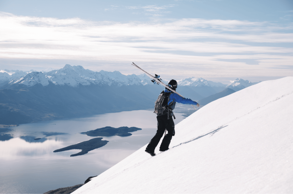 Heli skiing