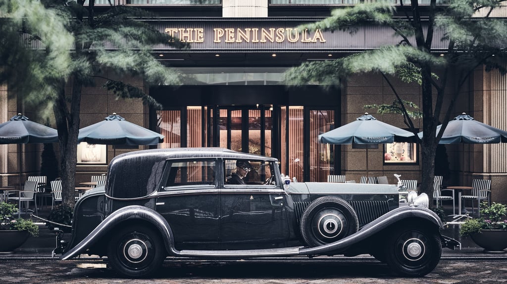 A car parked in front of a building