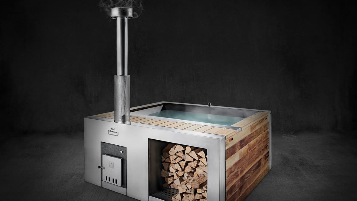 Transform Your Backyard Into A Ski Chalet With This Woodfire Hot Tub