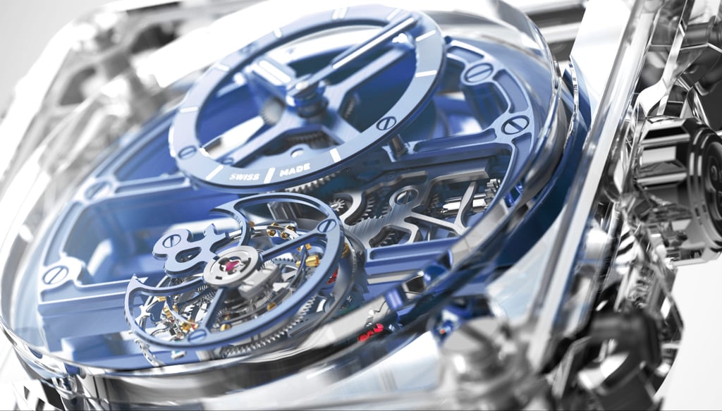 Mr Porter x Bell & Ross Releases A $650K Blue Sapphire Crystal Watch