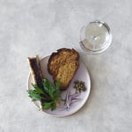 A plate of food on a table