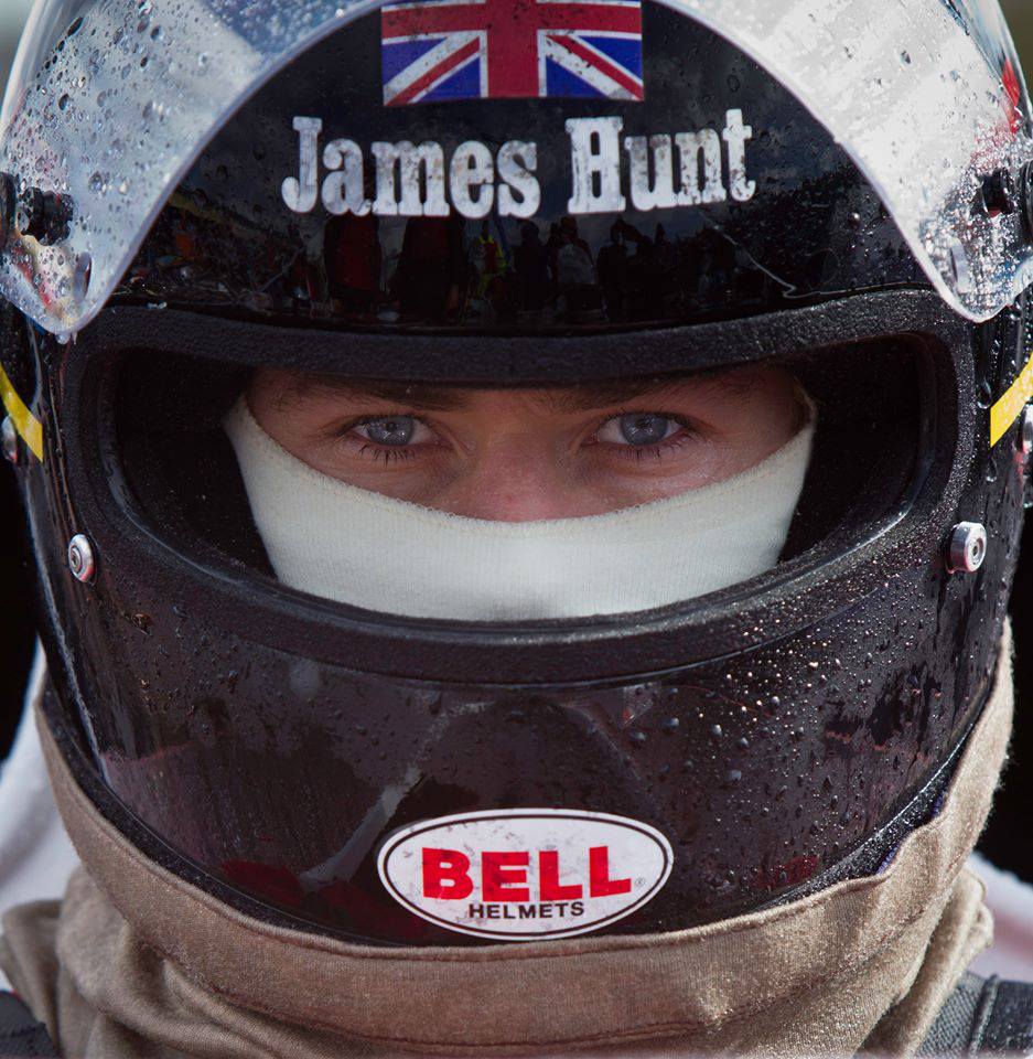 James Hunt wears Bell 