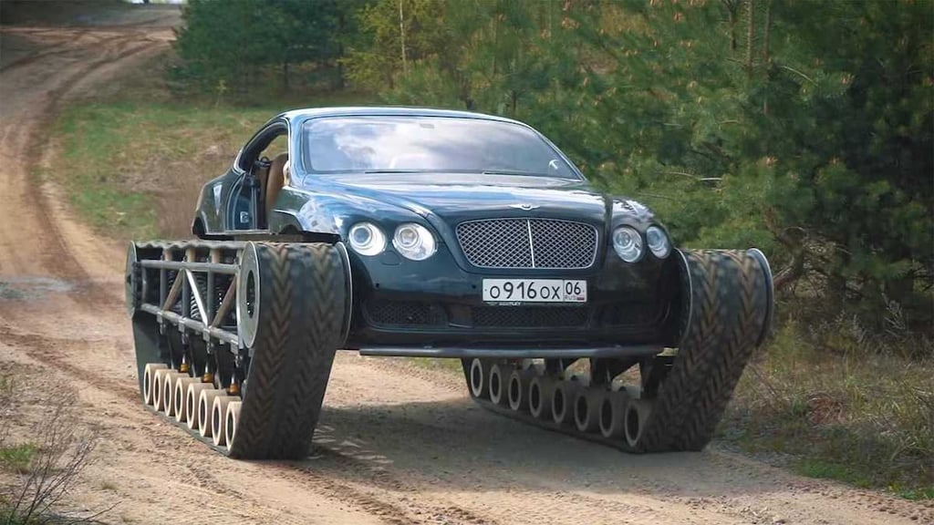 Trust The Russians To Put A Bentley Continental GT On Tank Tracks