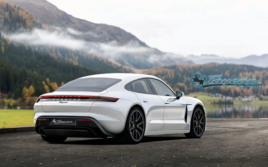 Early Renders Show The All-Electric Production Porsche Taycan