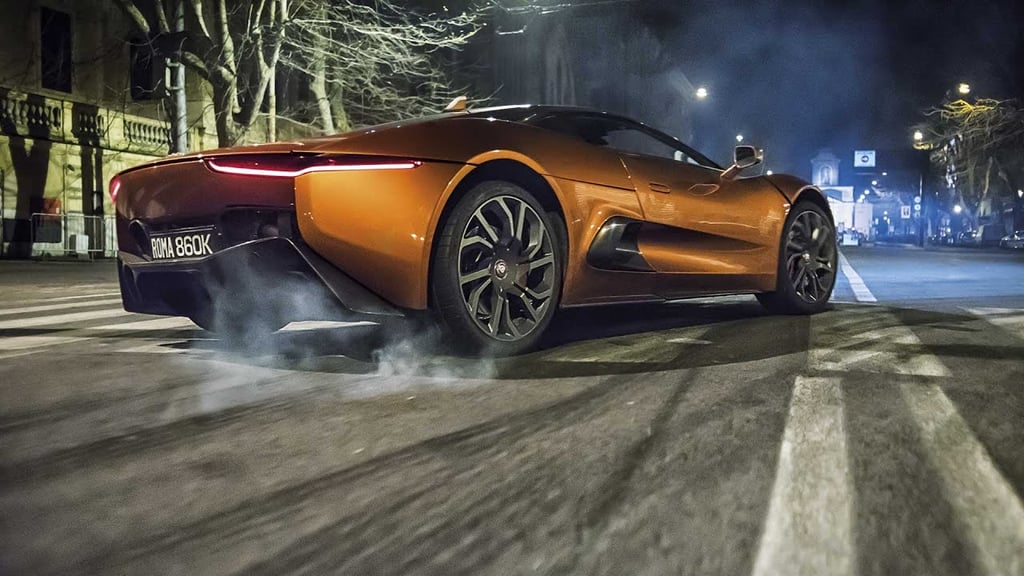 A car parked on the side of a road