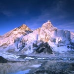 A snow covered mountain