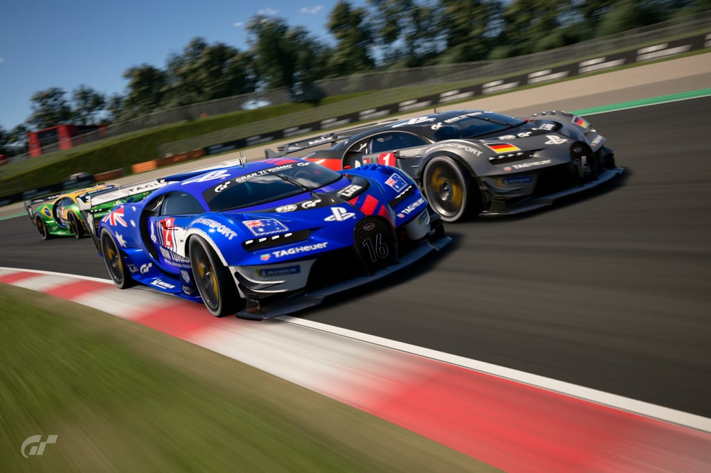 A racing car on a track