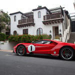 A car parked in front of a building