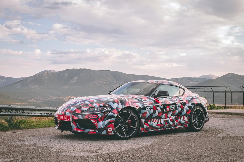 A car parked on the side of a road