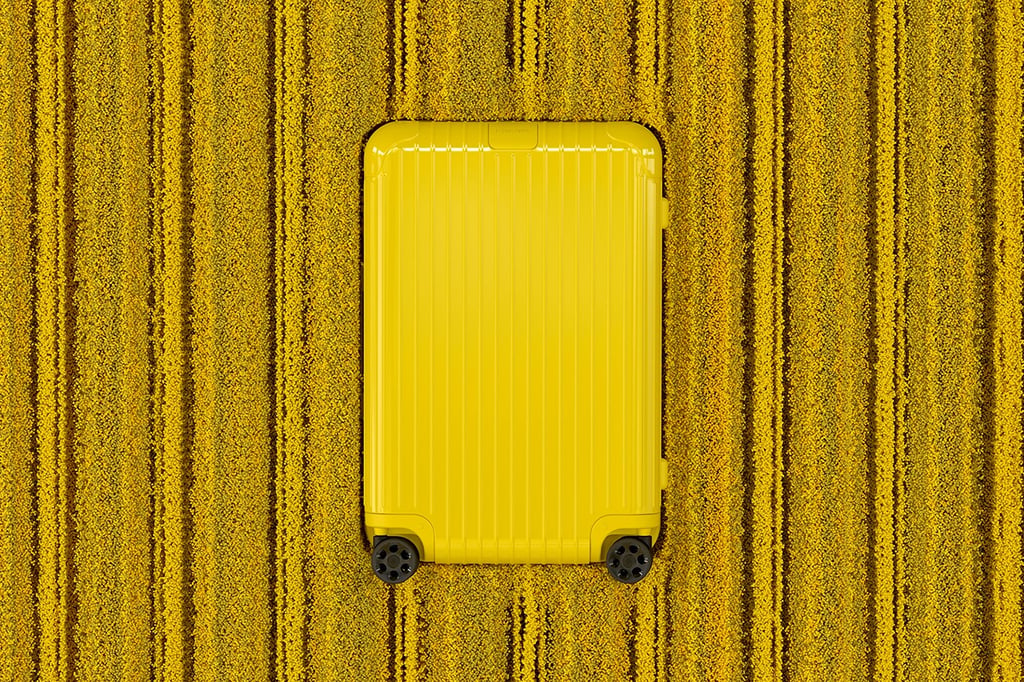 A blue suitcase