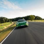 A car driving on a highway