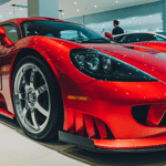 A car on display