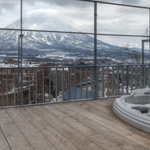 A view of a snow covered bridge