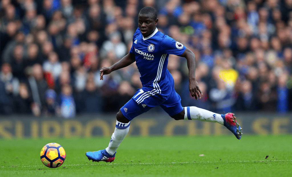 A football player on a field