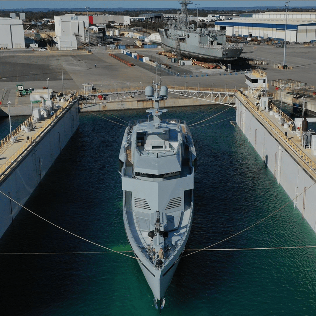 Australian Superyacht Builder Launches 85m Warship-Like Explorer Yacht ‘Bold’