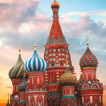 A group of clouds in front of Saint Basil's Cathedral