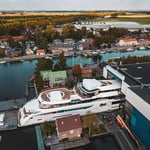 A harbor filled with boats