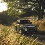 A car parked in a field