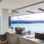 A living room filled with furniture and a flat screen tv