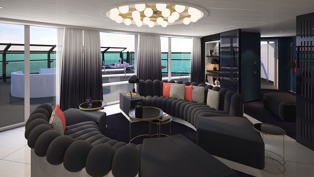 Look Inside The ‘Rockstar Suites’ Of Virgin’s Adult-Only Cruise Ship