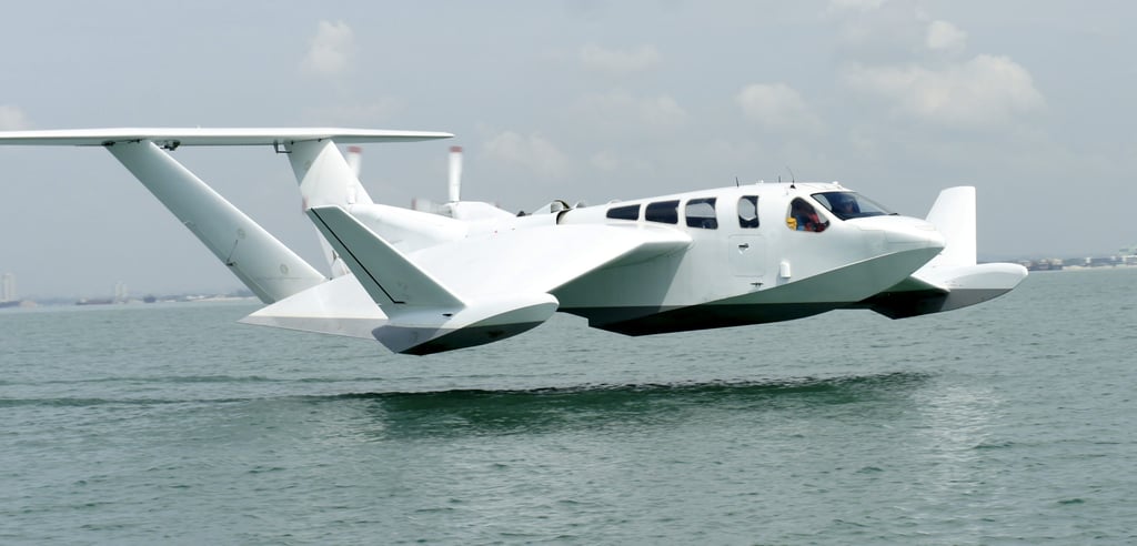 A small plane sitting on top of a body of water