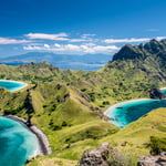 A close up of a hillside next to a body of water