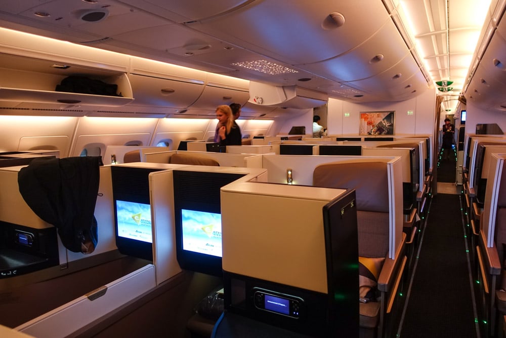 Etihad A380 Business Class Cabin