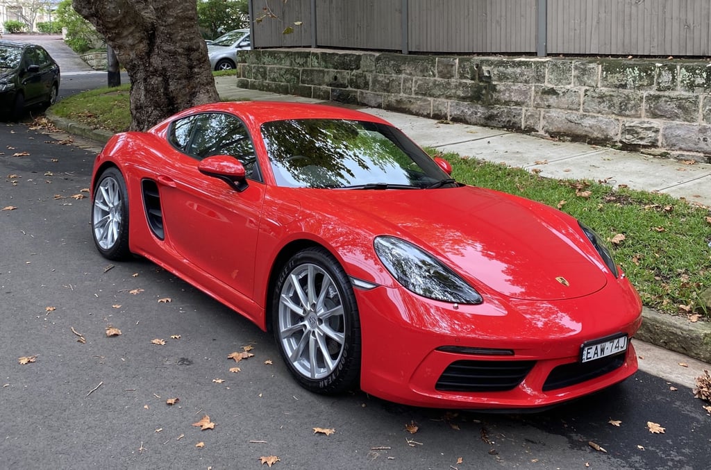 A car parked on the side of a road