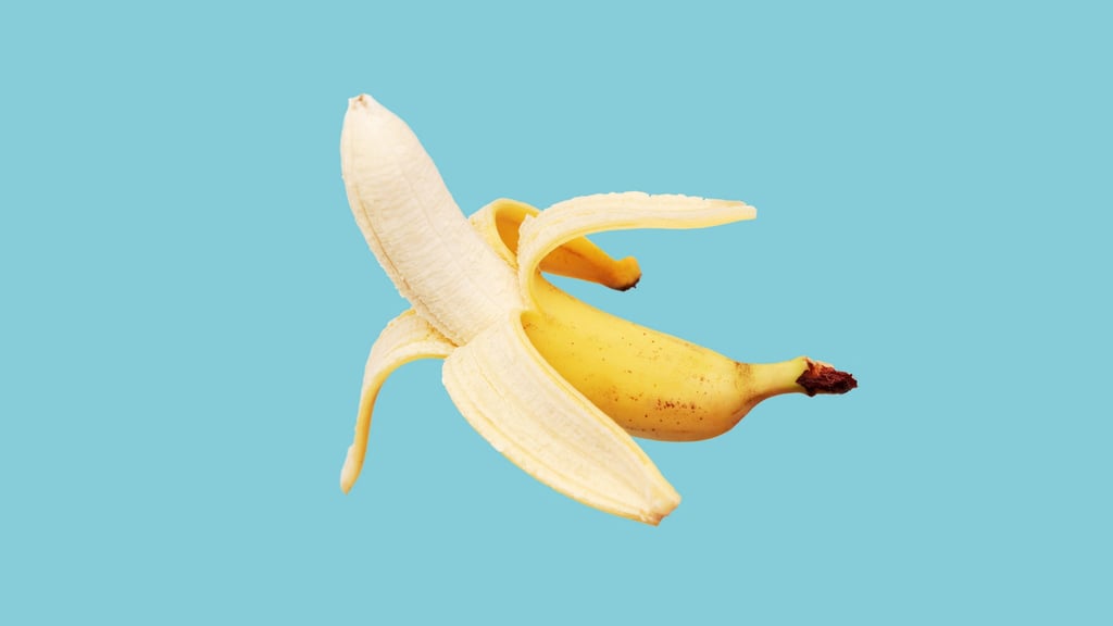 A close up of a banana