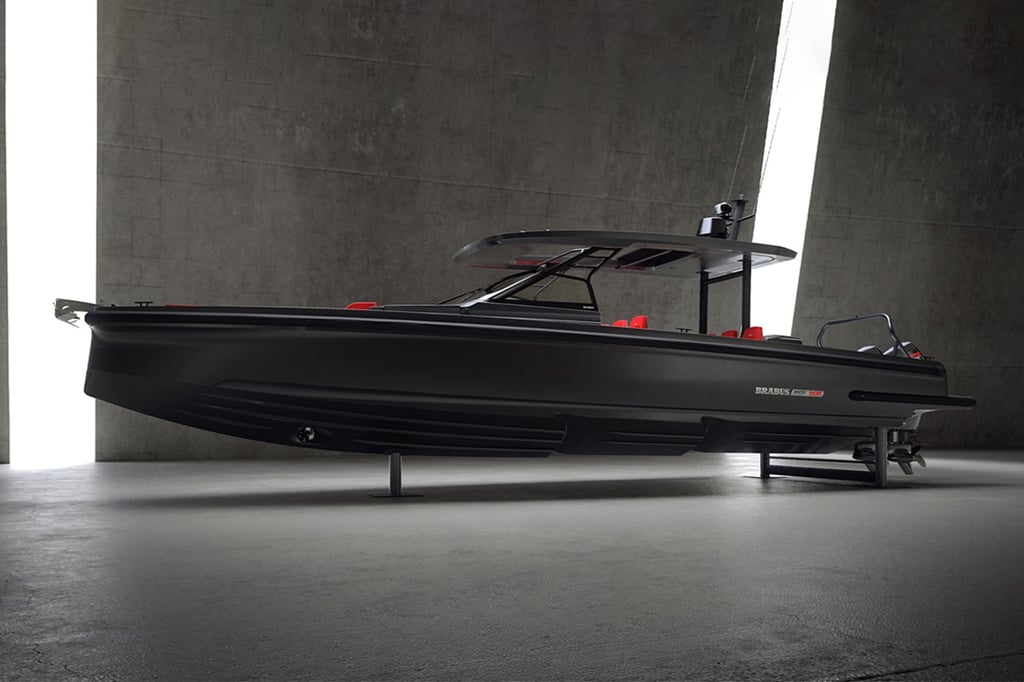 Behold, The Seriously Aggressive Brabus Shadow 900 ‘Black Ops’ Speedboat