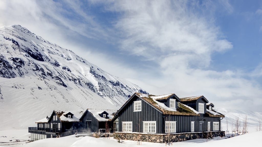 A house covered in snow