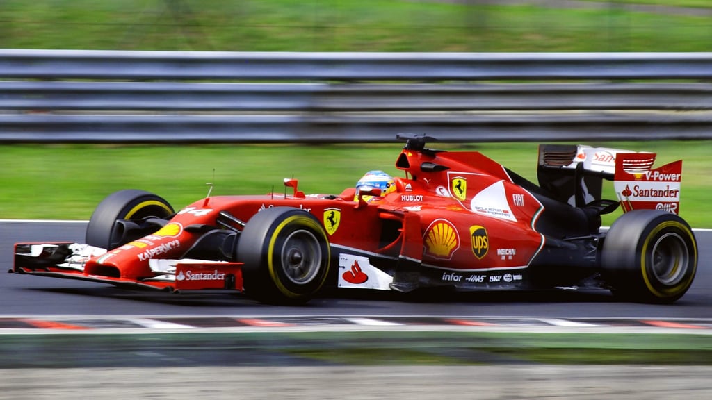 A racing car on a track