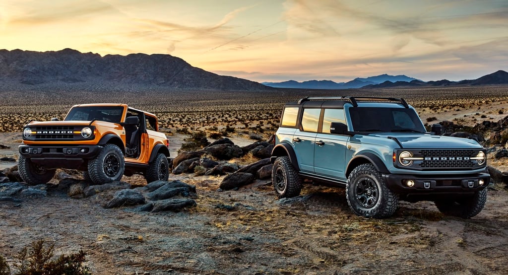 A car parked in the desert