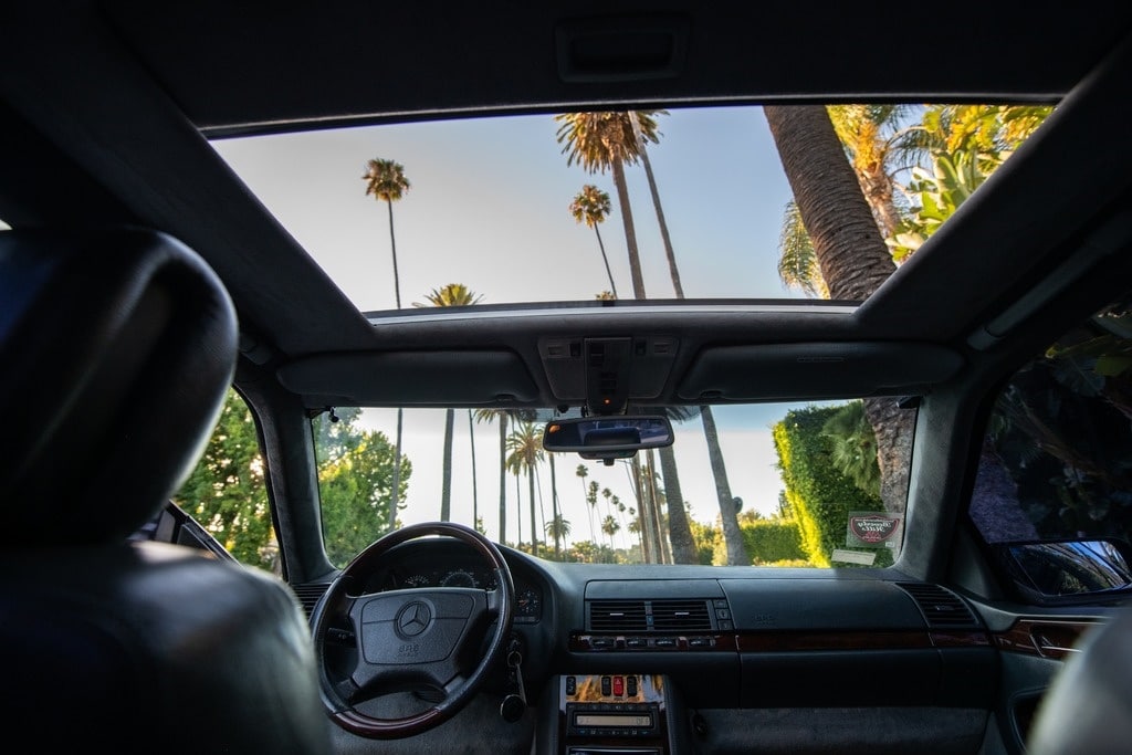 A view of a car window