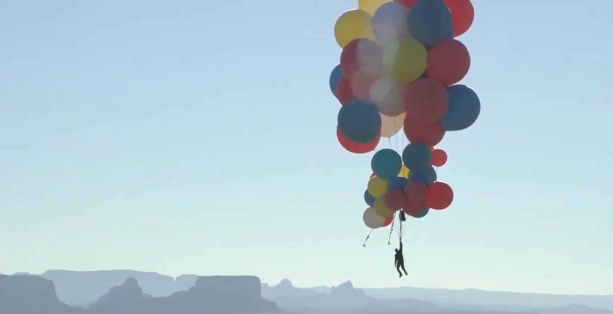 A large balloon in the sky