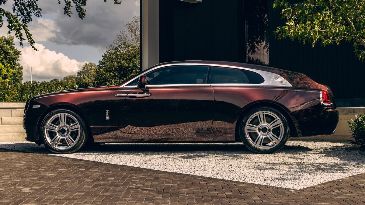 A car parked on the side of a road