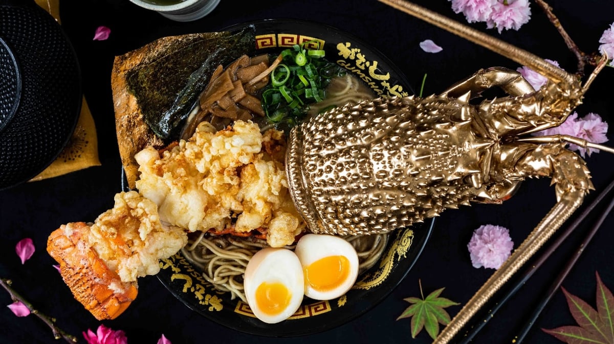 A plate of food on a table