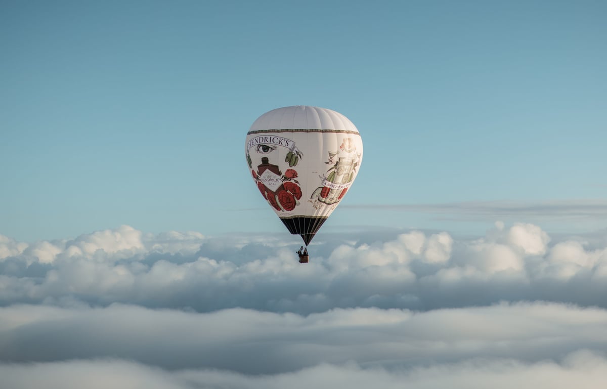 A large balloon in the sky