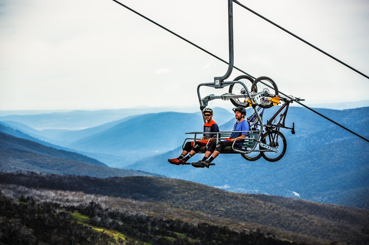 A bicycle parked on the side of a mountain