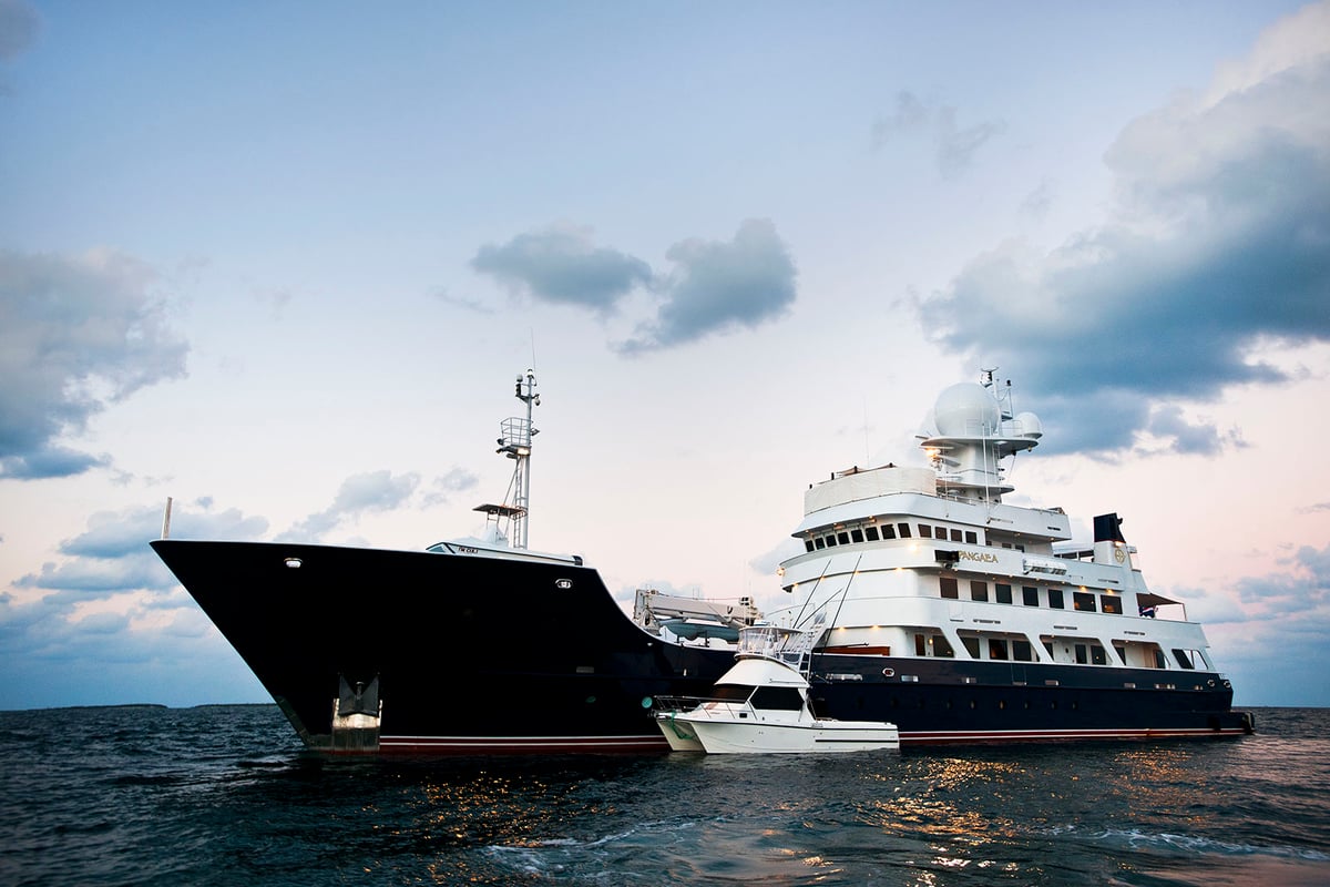 A large ship in a body of water