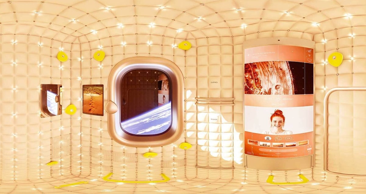 axiom space hotel - philippe starck module interior design