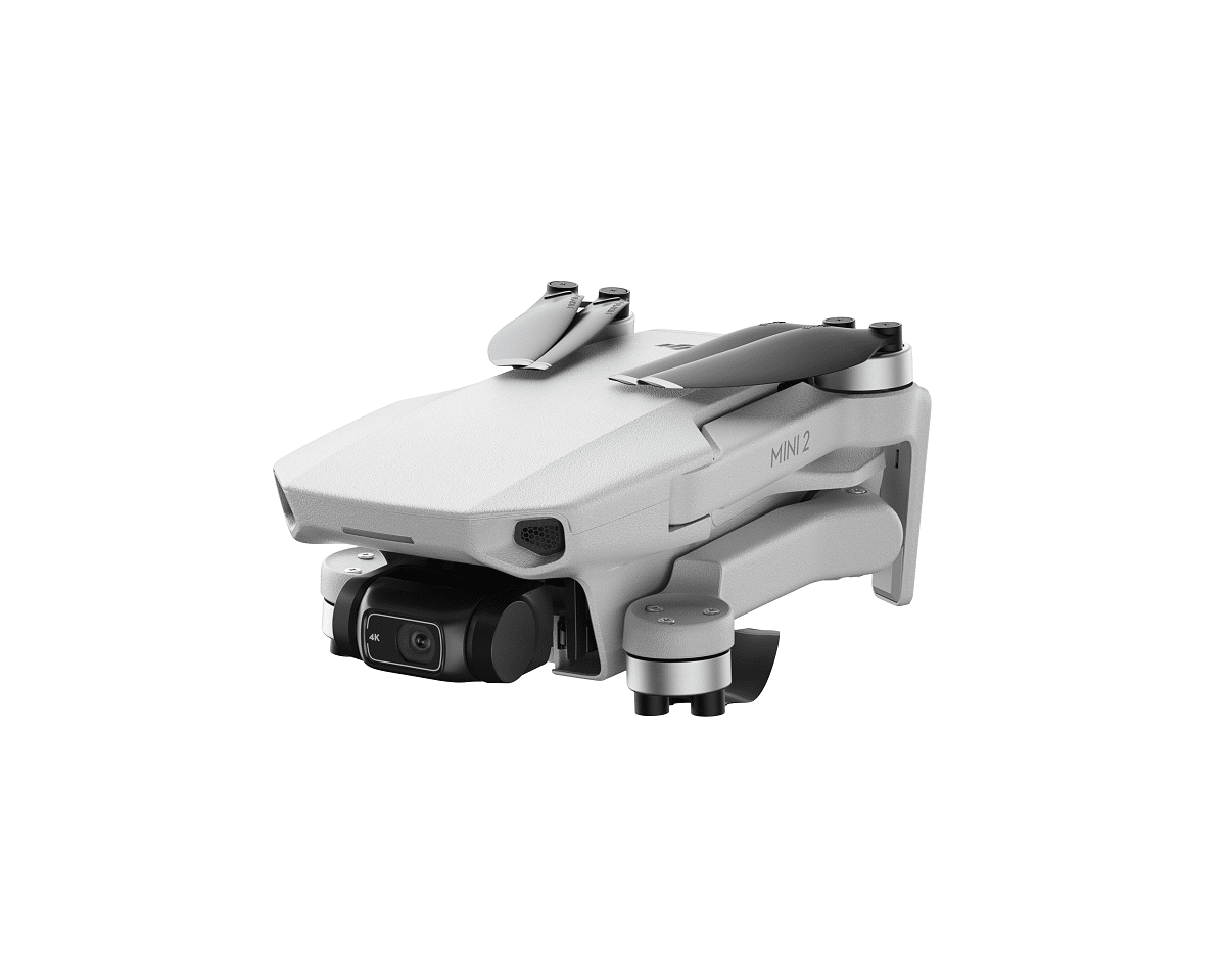 The DJI Mini 2 folded up